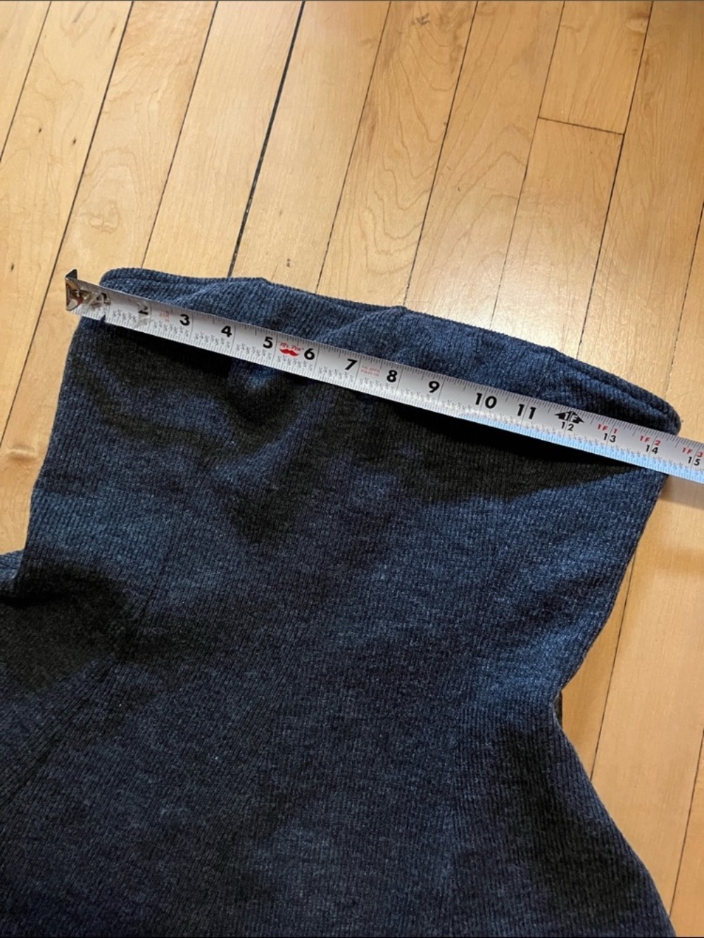 Anthropologie Moon River Knit Peplum Strapless Gray Top Matching Set Medium - Picture 9 of 9